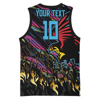 Custom Antigua & Barbuda Cricket Falcons Basketball Jersey Through The Fire - Wonder Print Shop