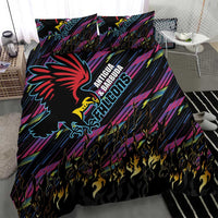 Antigua & Barbuda Cricket Falcons Bedding Set Through The Fire - Wonder Print Shop