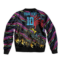 Custom Antigua & Barbuda Cricket Falcons Bomber Jacket Through The Fire - Wonder Print Shop