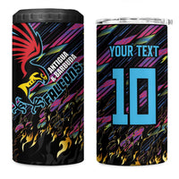 Custom Antigua & Barbuda Cricket Falcons 4 in 1 Can Cooler Tumbler Through The Fire - Wonder Print Shop