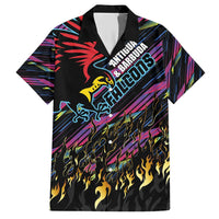 Custom Antigua & Barbuda Cricket Falcons Family Matching Short Sleeve Bodycon Dress and Hawaiian Shirt Through The Fire - Wonder Print Shop