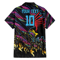 Custom Antigua & Barbuda Cricket Falcons Family Matching Short Sleeve Bodycon Dress and Hawaiian Shirt Through The Fire - Wonder Print Shop
