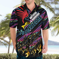 Custom Antigua & Barbuda Cricket Falcons Hawaiian Shirt Through The Fire - Wonder Print Shop