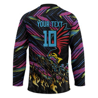 Custom Antigua & Barbuda Cricket Falcons Hockey Jersey Through The Fire - Wonder Print Shop