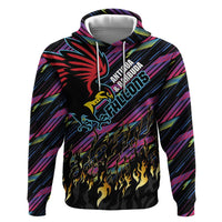 Custom Antigua & Barbuda Cricket Falcons Hoodie Through The Fire - Wonder Print Shop