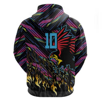 Custom Antigua & Barbuda Cricket Falcons Hoodie Through The Fire - Wonder Print Shop