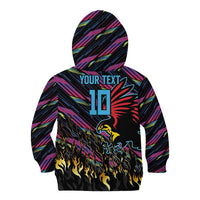 Custom Antigua & Barbuda Cricket Falcons Kid Hoodie Through The Fire - Wonder Print Shop