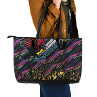 Antigua & Barbuda Cricket Falcons Leather Tote Bag Through The Fire - Wonder Print Shop