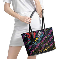 Antigua & Barbuda Cricket Falcons Leather Tote Bag Through The Fire - Wonder Print Shop