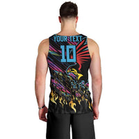 Custom Antigua & Barbuda Cricket Falcons Men Tank Top Through The Fire - Wonder Print Shop