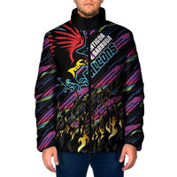 Custom Antigua & Barbuda Cricket Falcons Padded Jacket Through The Fire - Wonder Print Shop