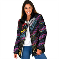Custom Antigua & Barbuda Cricket Falcons Padded Jacket Through The Fire - Wonder Print Shop