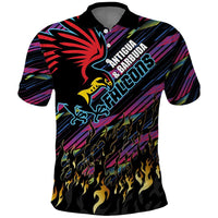 Custom Antigua & Barbuda Cricket Falcons Polo Shirt Through The Fire - Wonder Print Shop