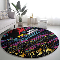 Antigua & Barbuda Cricket Falcons Round Carpet Through The Fire - Wonder Print Shop