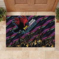 Antigua & Barbuda Cricket Falcons Rubber Doormat Through The Fire - Wonder Print Shop