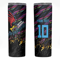 Custom Antigua & Barbuda Cricket Falcons Skinny Tumbler Through The Fire - Wonder Print Shop