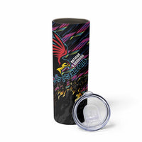 Custom Antigua & Barbuda Cricket Falcons Skinny Tumbler Through The Fire - Wonder Print Shop