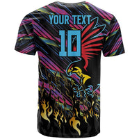 Custom Antigua & Barbuda Cricket Falcons T Shirt Through The Fire - Wonder Print Shop