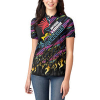 Custom Antigua & Barbuda Cricket Falcons Women Polo Shirt Through The Fire - Wonder Print Shop