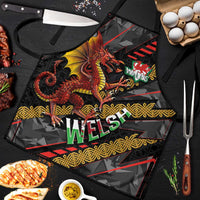 Welsh Celtic Apron Wales Y Ddraig Goch with Celtic Knot Sporty - Wonder Print Shop