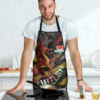 Welsh Celtic Apron Wales Y Ddraig Goch with Celtic Knot Sporty - Wonder Print Shop