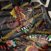 Welsh Celtic Back Car Seat Cover Wales Y Ddraig Goch with Celtic Knot Sporty - Wonder Print Shop