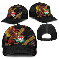 Welsh Celtic Baseball Net Cap Wales Y Ddraig Goch with Celtic Knot Sporty - Wonder Print Shop