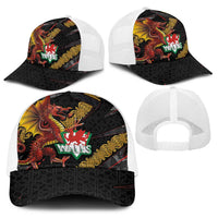 Welsh Celtic Baseball Net Cap Wales Y Ddraig Goch with Celtic Knot Sporty - Wonder Print Shop