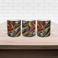 Welsh Celtic Ceramic Mug Wales Y Ddraig Goch with Celtic Knot Sporty - Wonder Print Shop