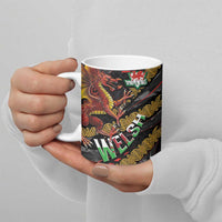 Welsh Celtic Ceramic Mug Wales Y Ddraig Goch with Celtic Knot Sporty - Wonder Print Shop