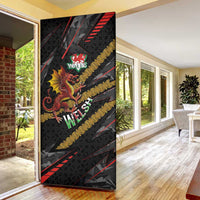 Welsh Celtic Door Cover Wales Y Ddraig Goch with Celtic Knot Sporty - Wonder Print Shop