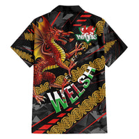 Welsh Celtic Family Matching Puletasi and Hawaiian Shirt Wales Y Ddraig Goch with Celtic Knot Sporty - Wonder Print Shop