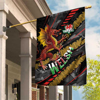 Welsh Celtic Garden Flag Wales Y Ddraig Goch with Celtic Knot Sporty - Wonder Print Shop