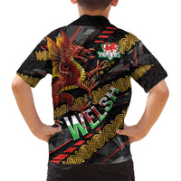 Welsh Celtic Hawaiian Shirt Wales Y Ddraig Goch with Celtic Knot Sporty - Wonder Print Shop