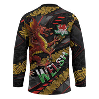 Welsh Celtic Hockey Jersey Wales Y Ddraig Goch with Celtic Knot Sporty - Wonder Print Shop