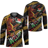 Welsh Celtic Hockey Jersey Wales Y Ddraig Goch with Celtic Knot Sporty - Wonder Print Shop