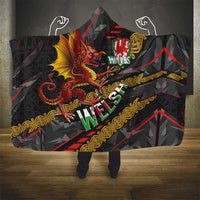Welsh Celtic Hooded Blanket Wales Y Ddraig Goch with Celtic Knot Sporty - Wonder Print Shop