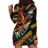 Welsh Celtic Hoodie Dress Wales Y Ddraig Goch with Celtic Knot Sporty - Wonder Print Shop