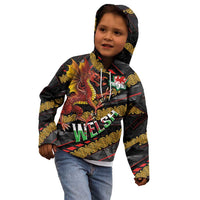 Welsh Celtic Kid Hoodie Wales Y Ddraig Goch with Celtic Knot Sporty - Wonder Print Shop