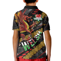 Welsh Celtic Kid Polo Shirt Wales Y Ddraig Goch with Celtic Knot Sporty - Wonder Print Shop