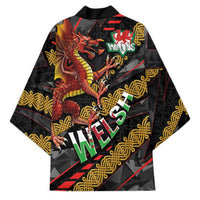 Welsh Celtic Kimono Wales Y Ddraig Goch with Celtic Knot Sporty - Wonder Print Shop