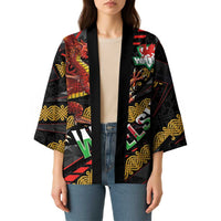 Welsh Celtic Kimono Wales Y Ddraig Goch with Celtic Knot Sporty - Wonder Print Shop
