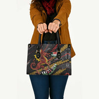 Welsh Celtic Leather Bag Wales Y Ddraig Goch with Celtic Knot Sporty - Wonder Print Shop