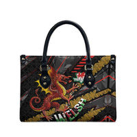 Welsh Celtic Leather Bag Wales Y Ddraig Goch with Celtic Knot Sporty - Wonder Print Shop
