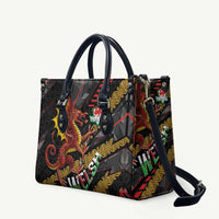 Welsh Celtic Leather Bag Wales Y Ddraig Goch with Celtic Knot Sporty - Wonder Print Shop