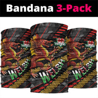 Welsh Celtic Neck Gaiter Wales Y Ddraig Goch with Celtic Knot Sporty - Wonder Print Shop