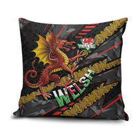 Welsh Celtic Pillow Cover Wales Y Ddraig Goch with Celtic Knot Sporty - Wonder Print Shop