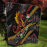 Welsh Celtic Quilt Wales Y Ddraig Goch with Celtic Knot Sporty - Wonder Print Shop