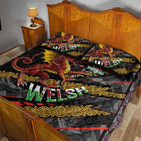 Welsh Celtic Quilt Bed Set Wales Y Ddraig Goch with Celtic Knot Sporty - Wonder Print Shop