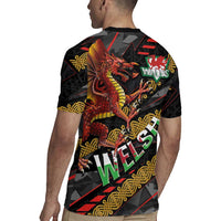 Welsh Celtic Rugby Jersey Wales Y Ddraig Goch with Celtic Knot Sporty - Wonder Print Shop